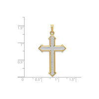 Textured Passion Cross Pendant (14K) scale - Popular Jewelry - New York