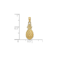 Textured Pineapple Charm (14K) scale - Popular Jewelry - New York