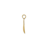 Textured Pineapple Charm (14K) side - Popular Jewelry - New York