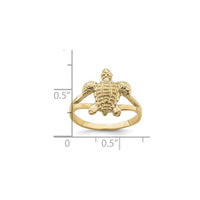 Textúrovaný prsteň morskej korytnačky (14K) - Popular Jewelry - New York