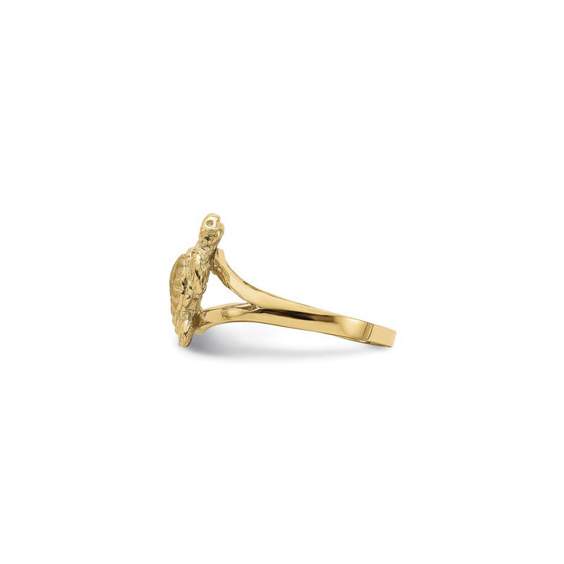 Textured Sea Turtle Ring (14K) side - Popular Jewelry - New York