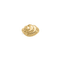 Anell de cúpula gruixuda de remolins (14K) davant - Popular Jewelry - Nova York