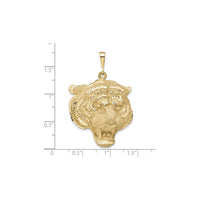Tiger Head Diamond-Cut Pendant (14K) scale - Popular Jewelry - New York
