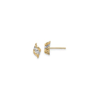 Tilted Swirl Trio Friction Post Earrings (14K) main - Popular Jewelry - New York