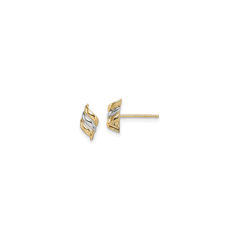 Tilted Swirl Trio Friction Post Earrings (14K) main - Popular Jewelry - New York