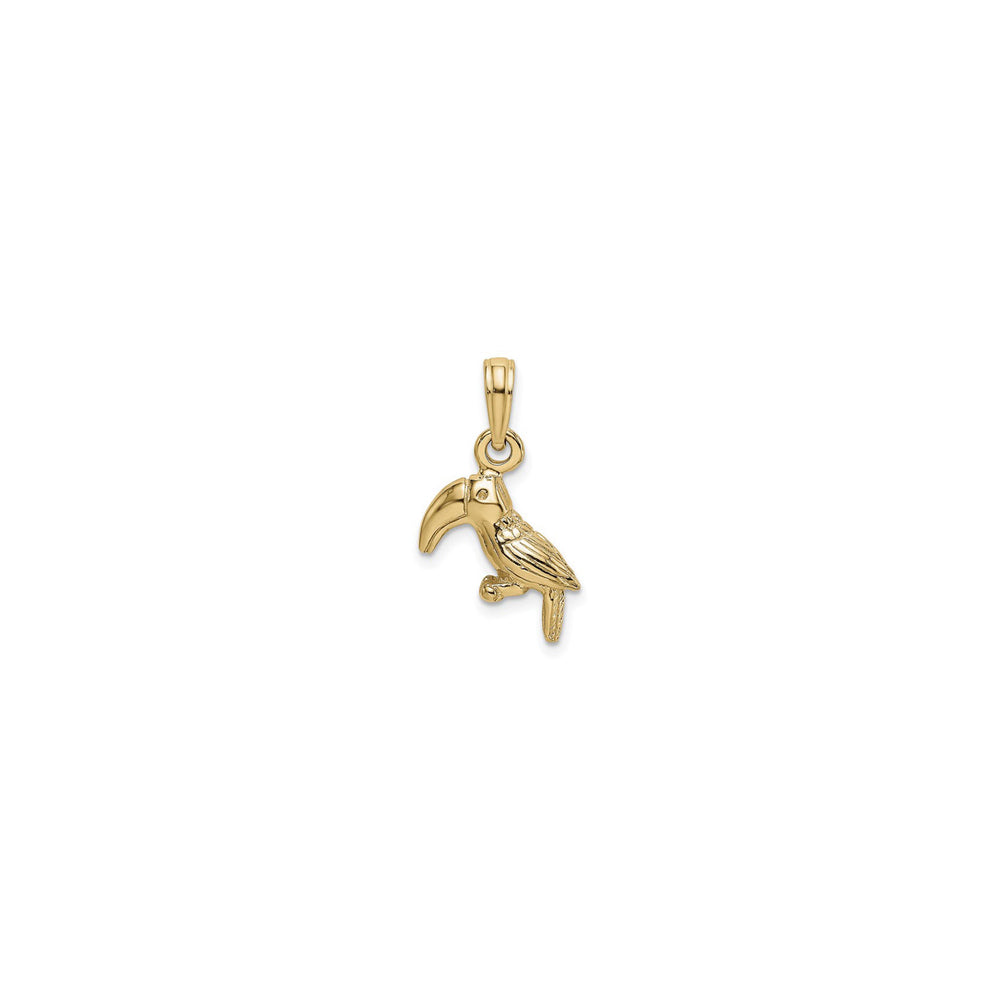 Toucan Bird Pendant (14K) front - Popular Jewelry - New York