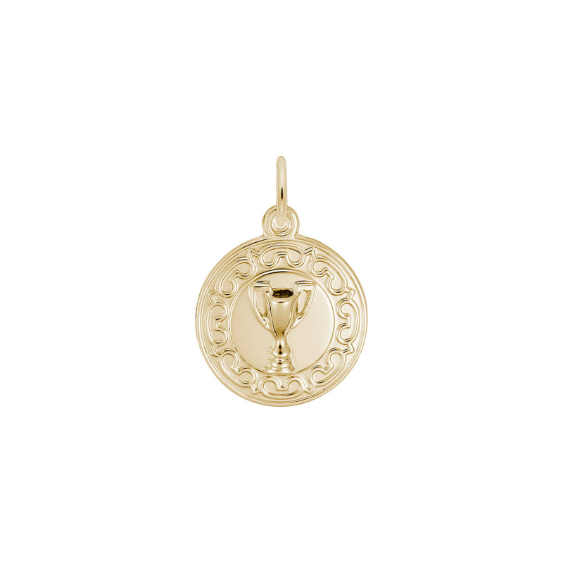Trophy Disc Charm yellow (14K) main - Popular Jewelry - New York