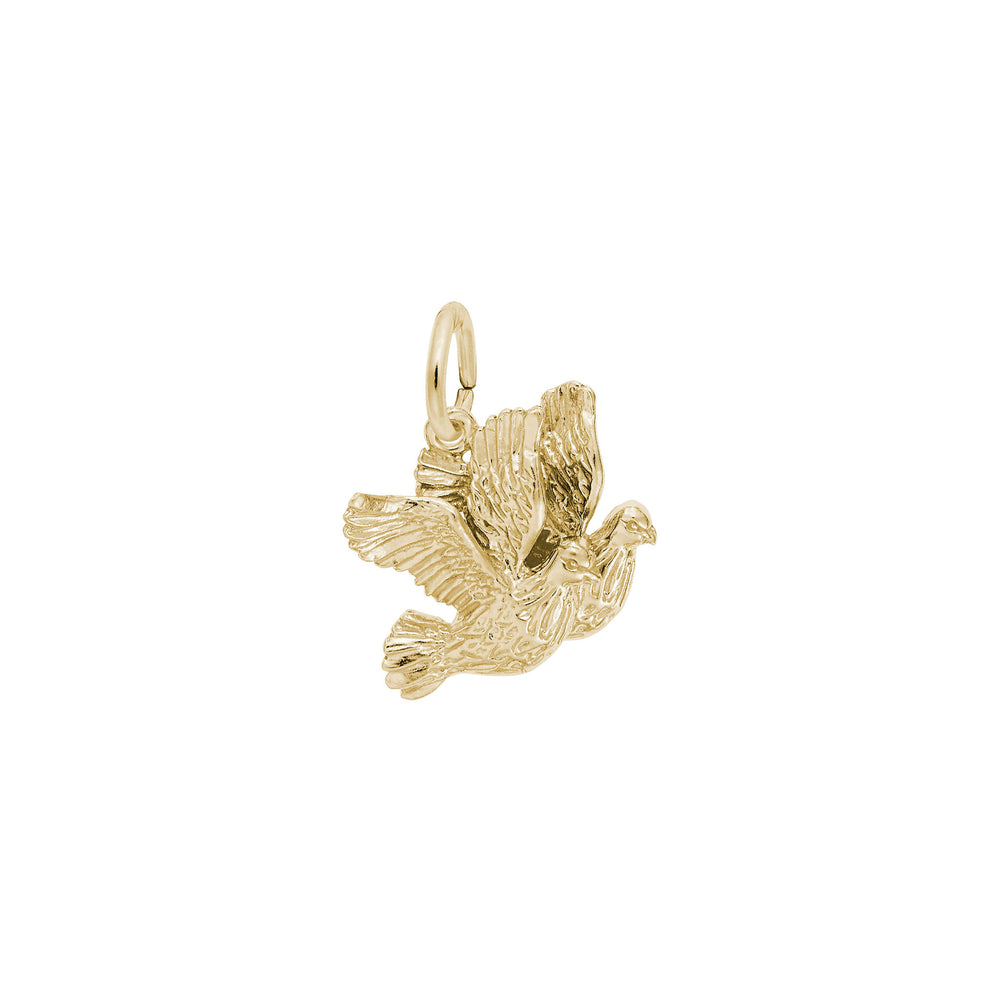 Turtle Doves Pendant yellow (14K) main - Popular Jewelry - New York