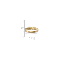 Twist 3 mm Ring (14K) miqyası - Popular Jewelry - Nyu-York