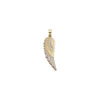 Two-Tone Angel Wing Pendant (14K) front - Popular Jewelry - New York