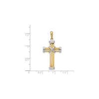 ツートーン ラテン クロス ペンダント (14K) スケール - Popular Jewelry - ニューヨーク
