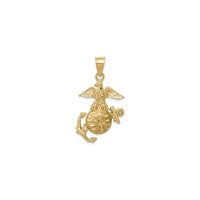 د متحده ایالاتو سمندري قول اردو (عقاب، ګلوب، لنگر) پینډنټ (14K) مخکی - Popular Jewelry - نیو یارک