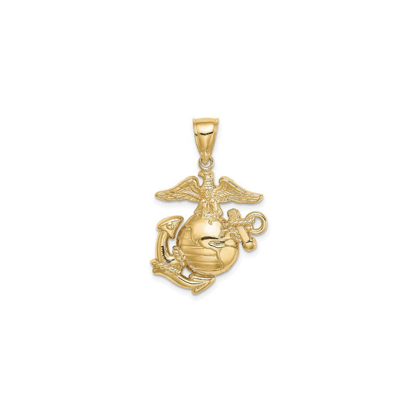 U.S. Marine Corps (Eagle, Globe, Anchor) Symbol Pendant (14K) front - Popular Jewelry - New York