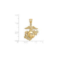 Skala Liontin Simbol Korps Marinir AS (Elang, Bola Dunia, Jangkar) (14K) - Popular Jewelry - New York