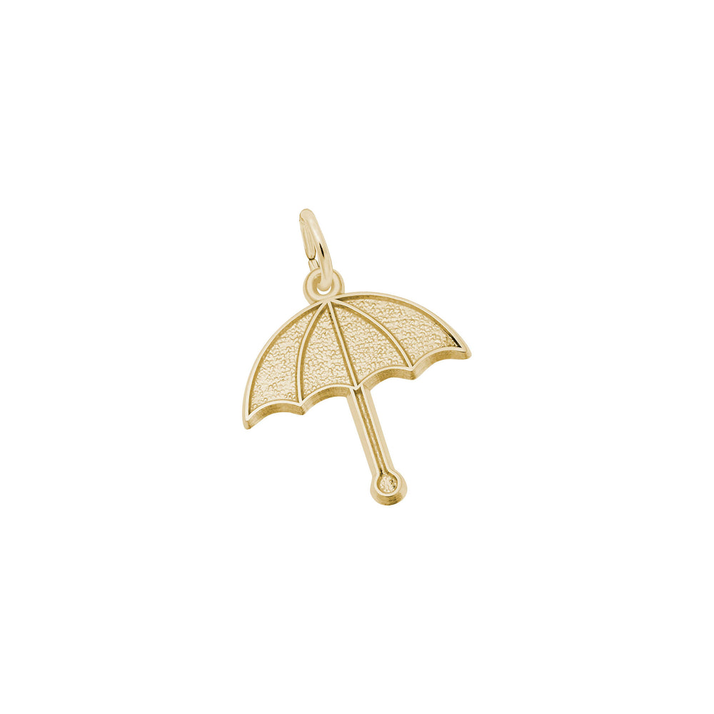 Umbrella Charm yellow (14K) main - Popular Jewelry - New York