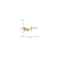 Unicorn Friction Post Stud Earrings (14K) scale  - Popular Jewelry - New York