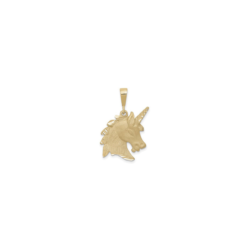 Unicorn Head Pendant (14K) front - Popular Jewelry - New York