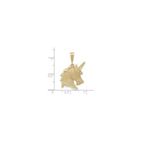 Unicorn Head Pendant (14K) scale - Popular Jewelry - New York
