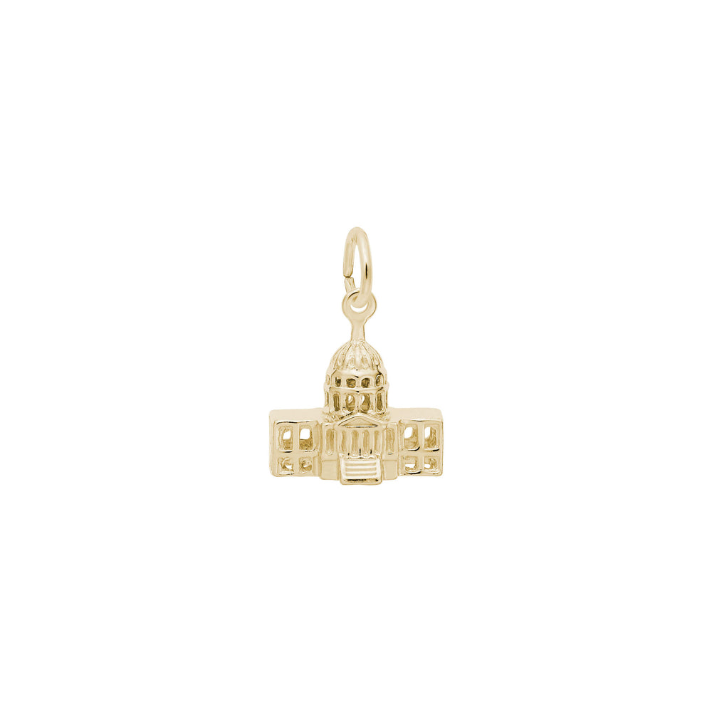 United States Capitol Building Charm yellow (14K) main - Popular Jewelry - New York