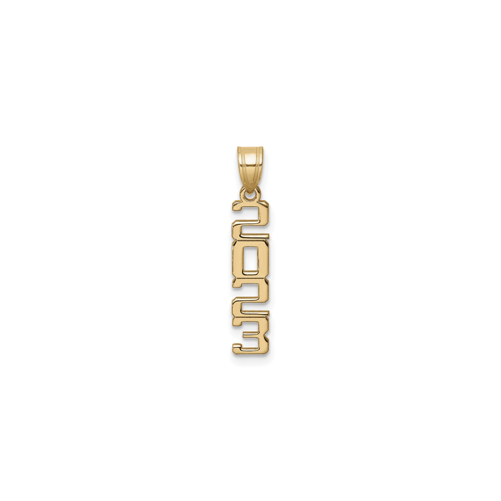 Vertical 2023 Pendant (14K) front - Popular Jewelry - New York