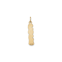 Vertical 2023 Satin Finish Pendant (14K) back - Popular Jewelry - New York