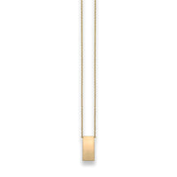 Vertical Rectangular Engravable Bar Necklace (14K) main - Popular Jewelry - ניו יארק
