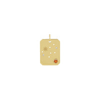 Virgo Zodiac Constellation Garnet and Diamond Pendant keltainen (14K) edessä - Popular Jewelry - New York