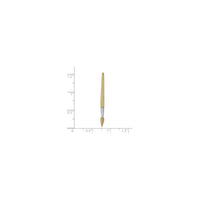 Water Paint Brush 3D Pendant (14K) scale - Popular Jewelry - New York