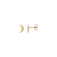 White Diamond Crescent Moon Stud imsielet (14K) prinċipali - Popular Jewelry - New York