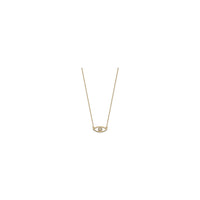 White Diamond Evil Eye Necklace (14K) full - Popular Jewelry - Niu Yoki