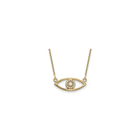 White Diamond Evil Eye Necklace (14K) main - Popular Jewelry - New York