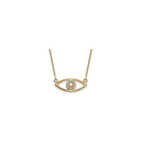 White Diamond Evil Eye Necklace (14K) main - Popular Jewelry - New York