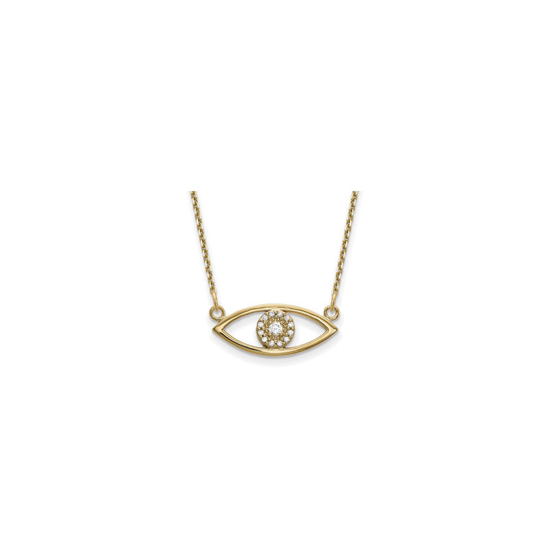 White Diamond Evil Eye Necklace (14K) main - Popular Jewelry - New York