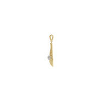 Ак туздуу суудагы маданияттуу берметтин көз жашы тамчылаткыч кулон (14K) капталында - Popular Jewelry - Нью-Йорк
