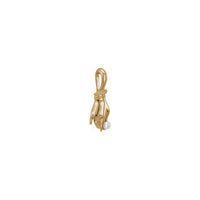 Perla zuria Buda eskuko zintzilikarioa (14K) aurrealdean - Popular Jewelry - New York