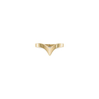 Szeroki zakrzywiony pierścień Chevron (14K) z przodu - Popular Jewelry - Nowy Jork