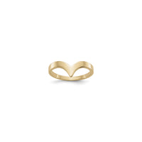 宽曲线人字形戒指 (14K) 主 - Popular Jewelry  - 纽约