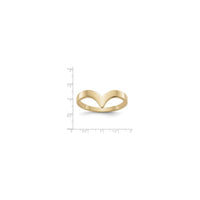 Geniş Curvy Chevron Ring (14K) miqyası - Popular Jewelry - Nyu-York