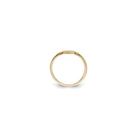 Wide Curvy Chevron Ring (14K) saitin - Popular Jewelry - New York