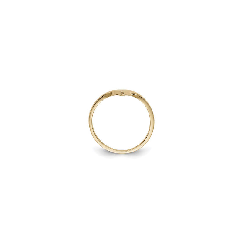 Wide Curvy Chevron Ring (14K) setting - Popular Jewelry - New York