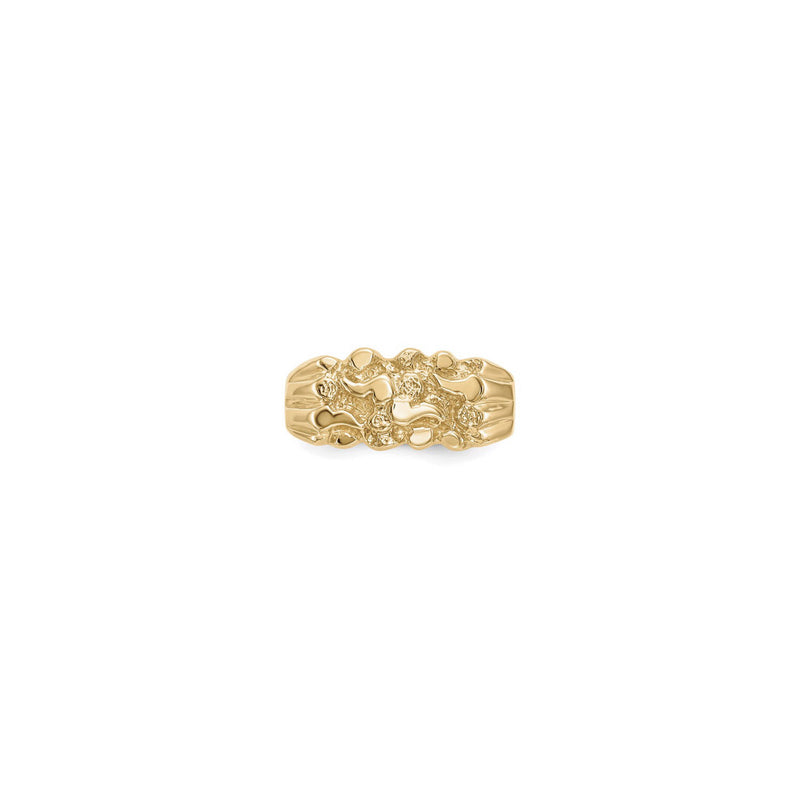 Wide Nugget Ring (14K) front - Popular Jewelry - New York