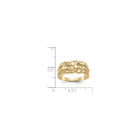 వైడ్ నగెట్ రింగ్ (14K) స్కేల్ - Popular Jewelry - న్యూయార్క్
