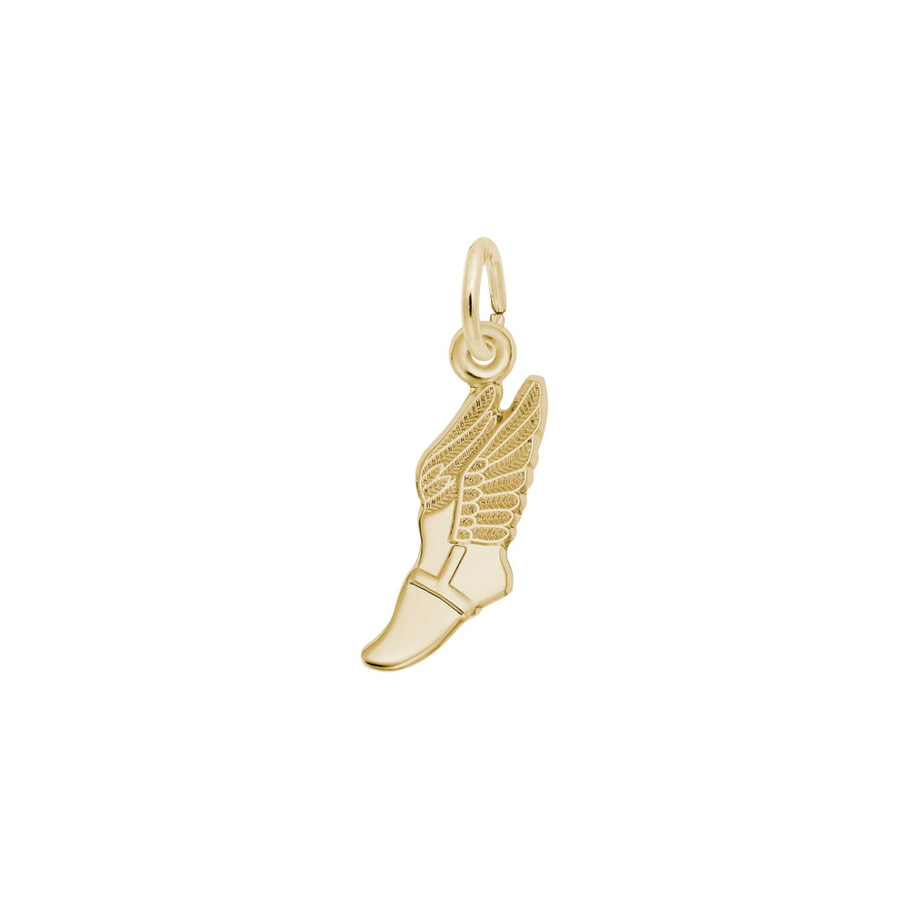 Winged Shoe Charm yellow (14K) main - Popular Jewelry - New York