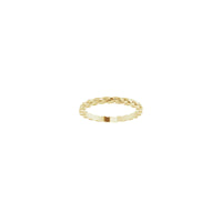 Woven Band yellow (14k) front - Popular Jewelry - New York