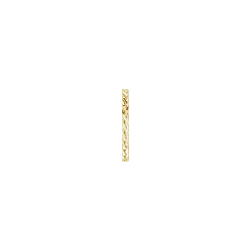 Woven Band yellow (14k) side - Popular Jewelry - New York