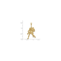 Wrestlers Diamond Cut Pendant (14K) scale - Popular Jewelry - New York