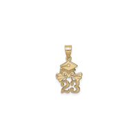 23-cü il Məzun qapağı və Diplom Kulonu (14K) ön - Popular Jewelry - Nyu-York