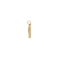 "Diamond in the Rough" Gold Nugget Pendant (14K) side - Popular Jewelry - Ņujorka