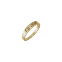 'za vedno' graviran zložljiv prstan (14K) glavni - Popular Jewelry - New York