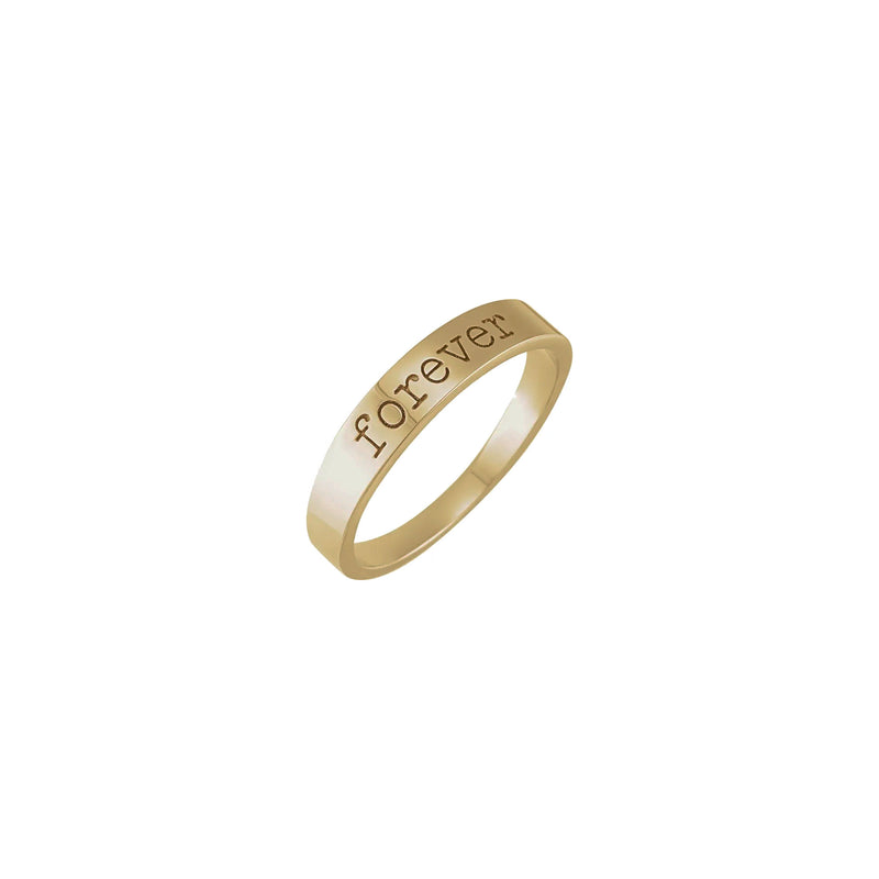 'forever' Engraved Stackable Ring (14K) main - Popular Jewelry - New York